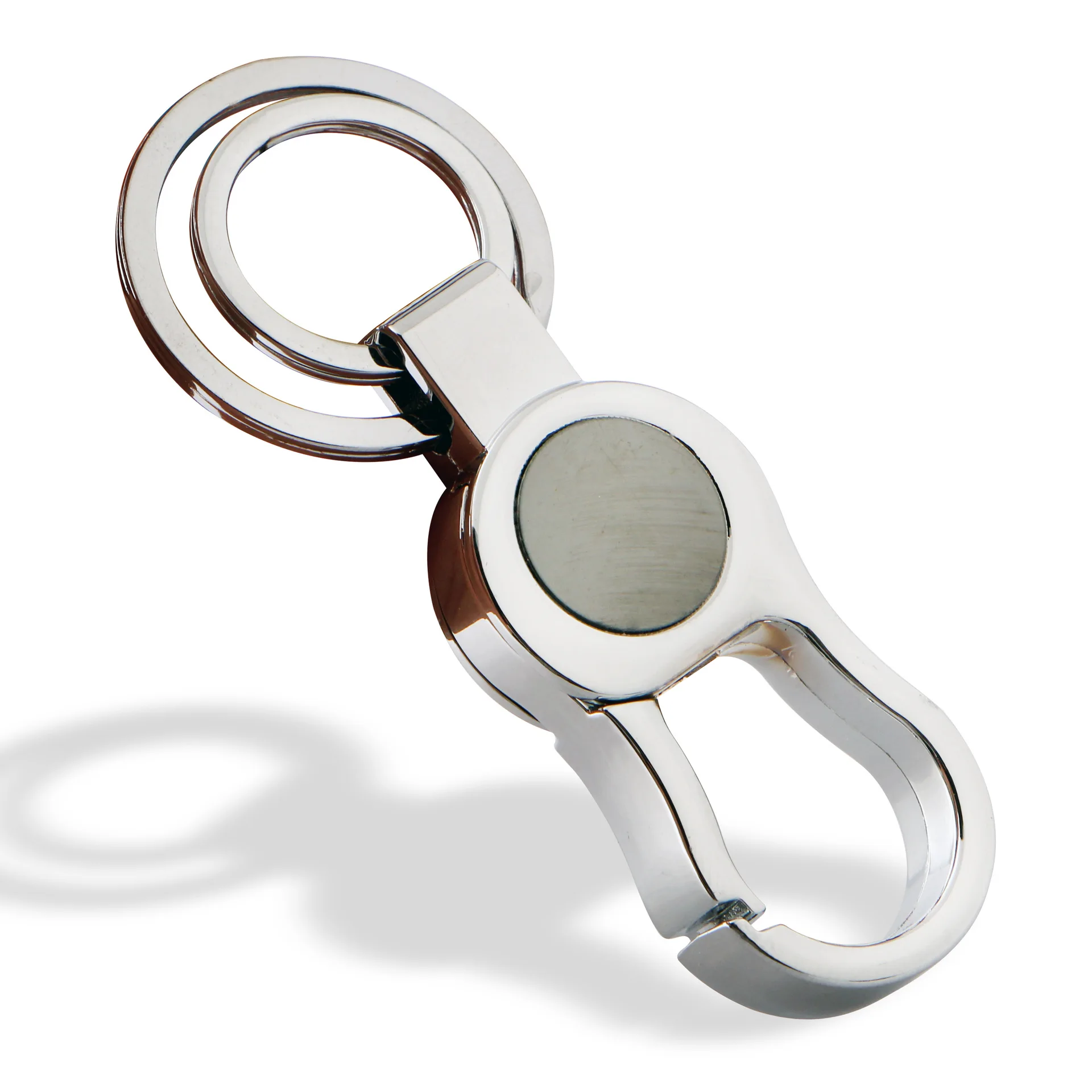 High Quality Keychain 2 Pack Heavy Duty Stainless Steel Key Clips with Belt Hook Minimalist Key Ring