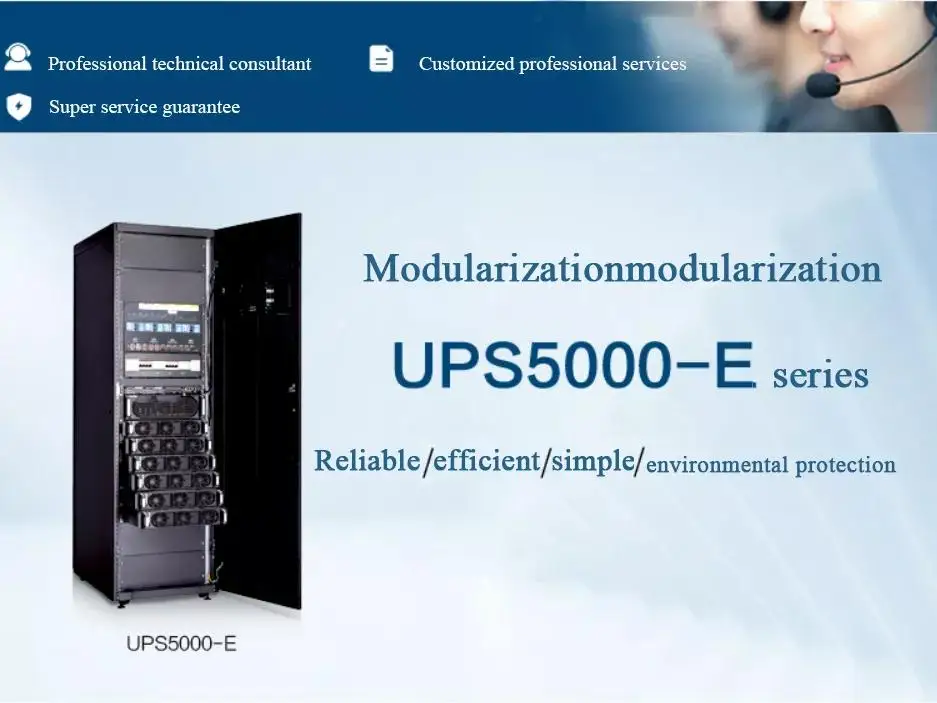 High Frequency Online Three Phase 60kva Ups With External Battery