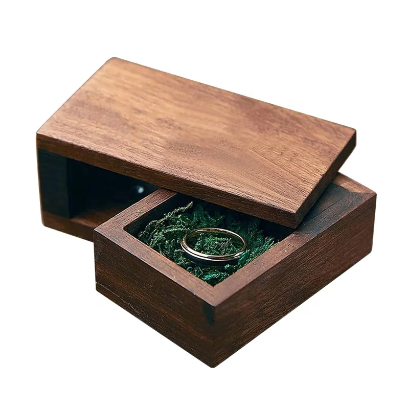 Wooden lunch box Bento box Solid wood sushi box Rectangular double-layer tableware