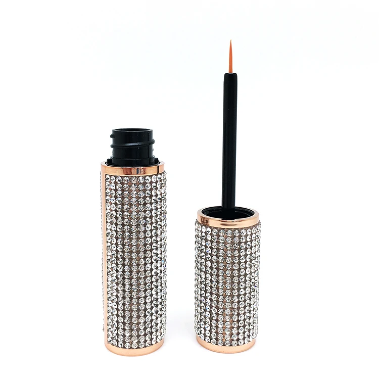 Dazzling Hot Stamping Decoration Round Shape 5ml Empty Eyelash Growth Liquid Tube Container Mascara Cosmetics Cosmetic Bottle