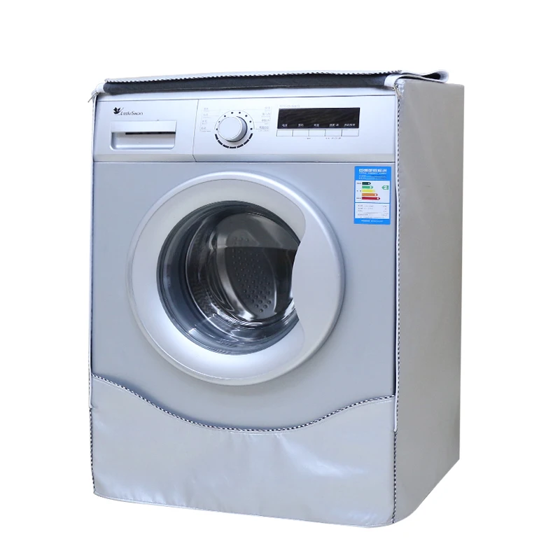 Waterproof Washing Machine Cover Home Polyester Roller Laundry Silver Coating Dustproof Case Cover Household Protective Cover (1600305747191)