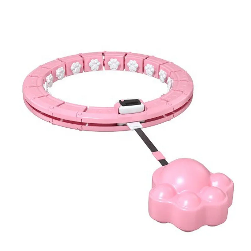home fitness Adjustable 24 section smart plastic adult hu-la hoop rings counter detachable auto exercise electric hoola hoop
