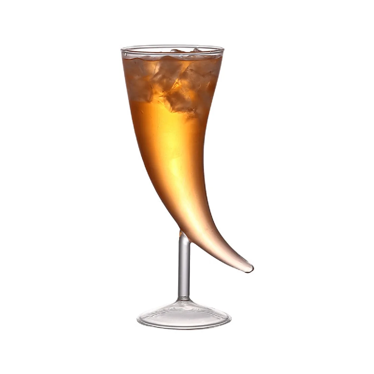amazon top seller hot selling Ox Horn Glass 350ml fancy martini unique creative  glass cocktail cups bar set glass