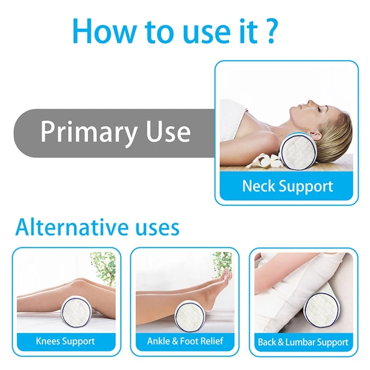 Round Cylinder Washable Roll Lumber Backrest Pad Bed Cushion Head Leg Hanging Chair Support for Pregnant Pillow