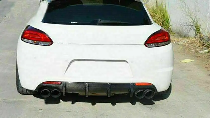 Rear bumper bumper lip diffusion spoiler Volkswagen Scirocco R 2009-2016 factory carbon fiber