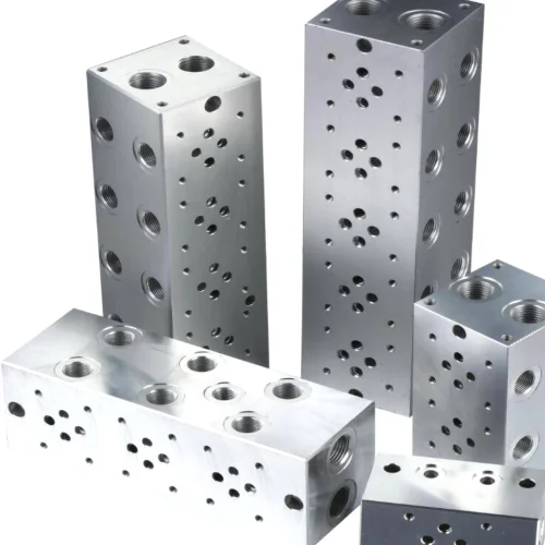 Custom Robust Stainless Steel Manifold Block for Efficient Air and Hydraulic Flow