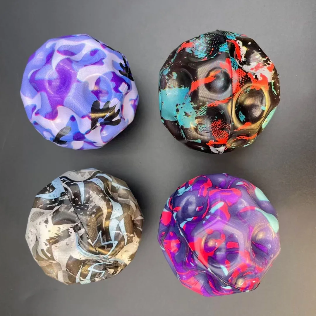 Hole Ball Soft Bouncy Ball Anti-fall Moon Shape Porous Bouncy Ball Kids Indoor Outdoor Toy Ergonomic Design