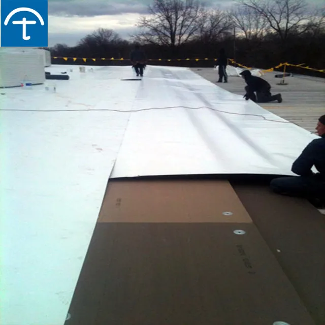 Factory Price Exposed UV Resistant TPO roofing membrane Self adhesive waterproof membrane for flat roof waterproofing