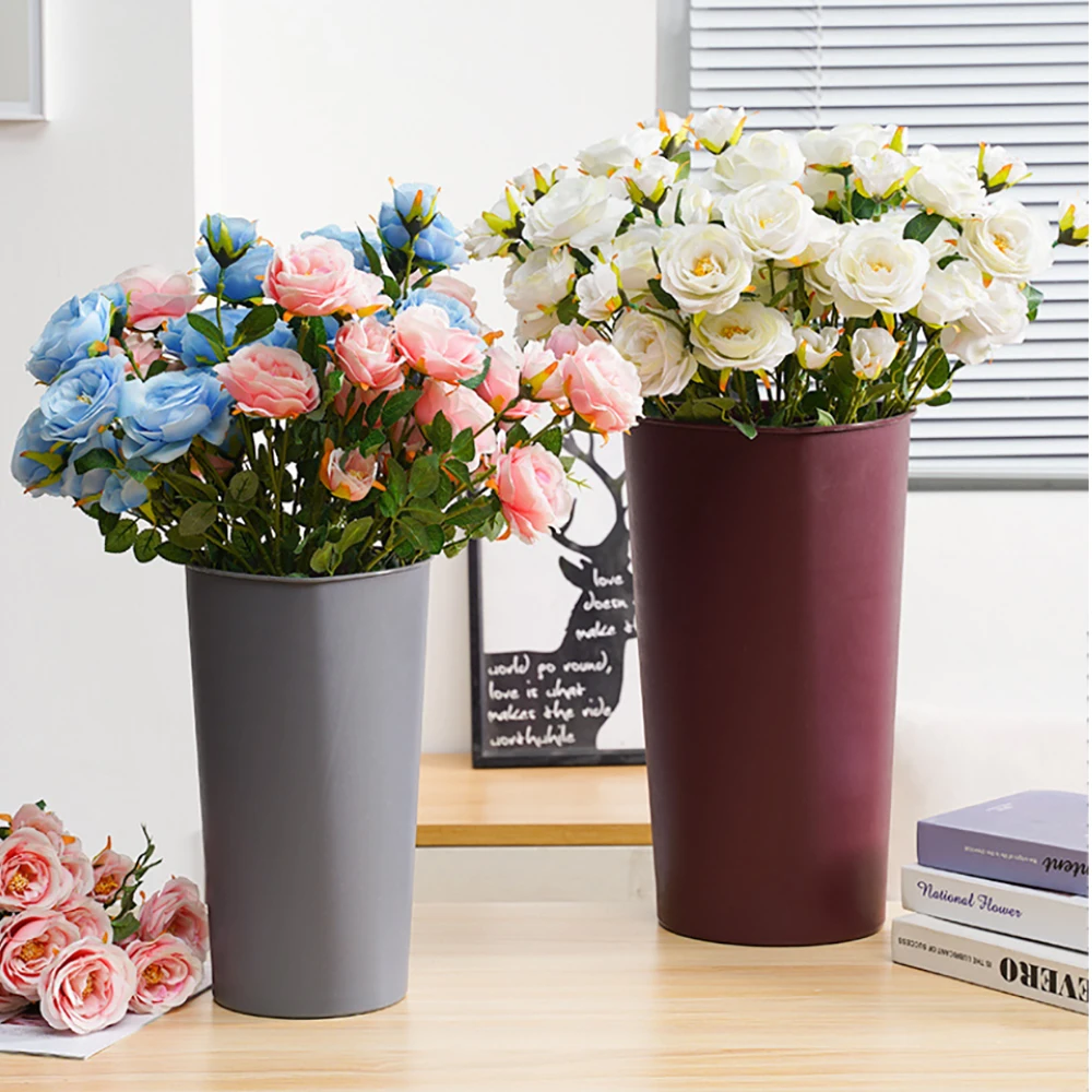 Color Plastic flower bucket floral supplies Gardening bucket fresh flower arrangement bucket China manufacturers wholesale