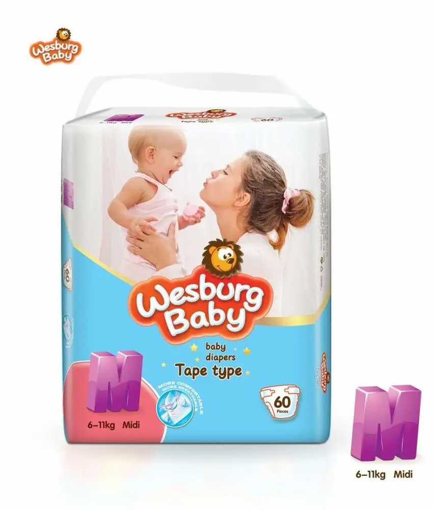 
Прямая продажа с фабрики одноразовых детских подгузников в Турции 