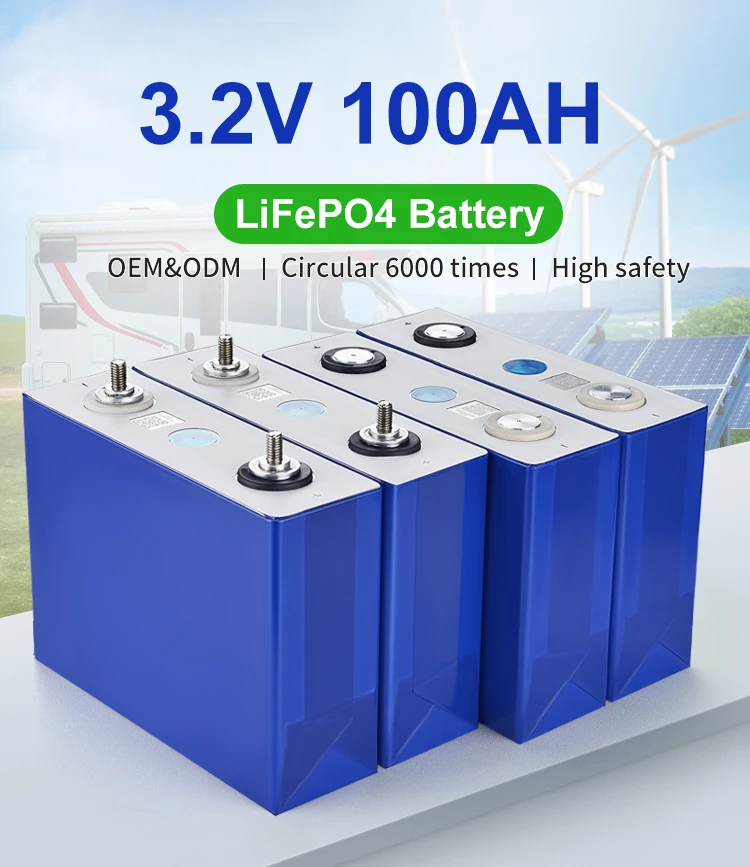 3.2v 100ah grade a  prismatic rechargeable lifepo4 LFP lithium iron phosphate solar battery cell 105ah