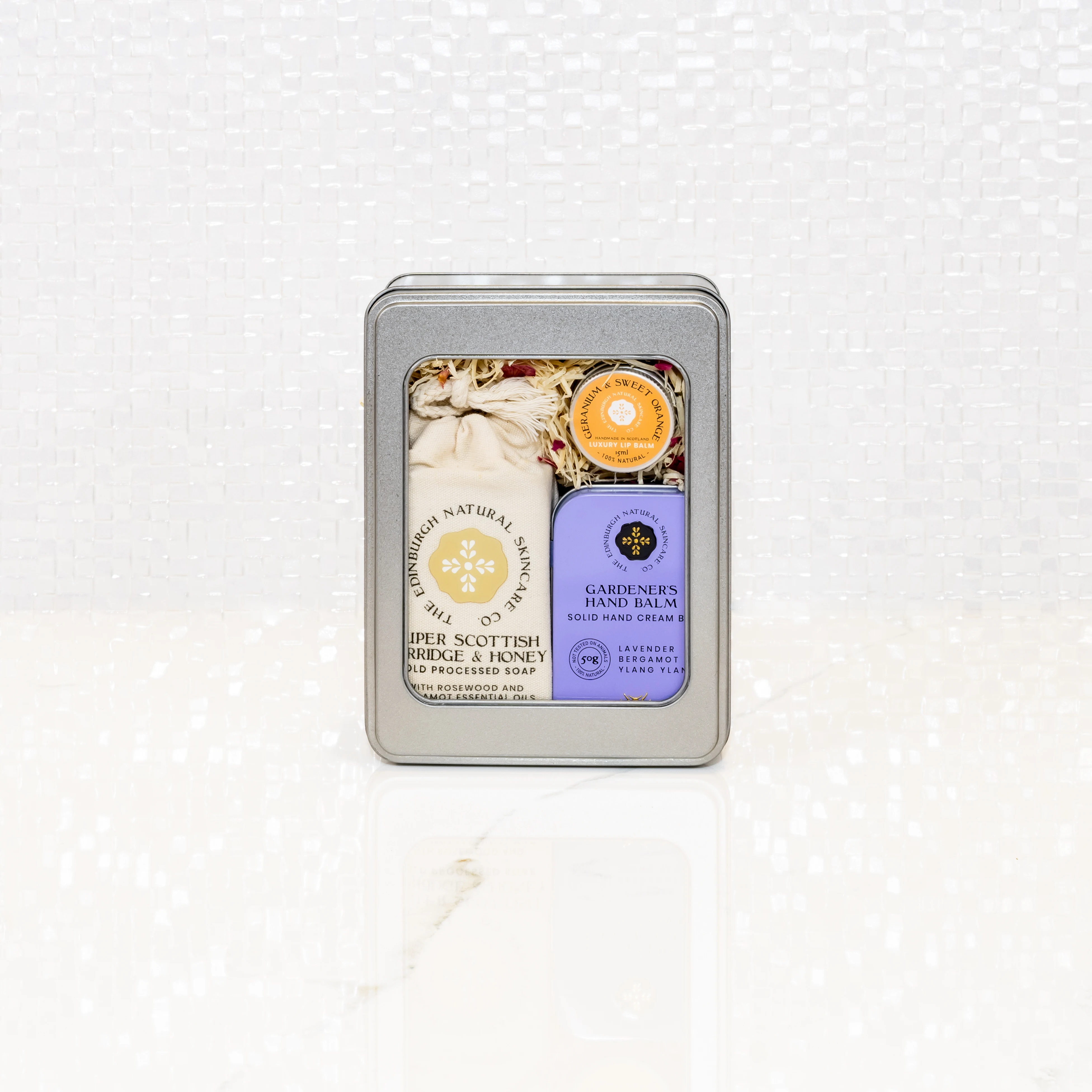 Hand Cream Moisturizer Gift Set (M) All Natural Luxury Hand Cream Lotion Lip Balm Organic The Edinburgh Natural Skincare Co. UK