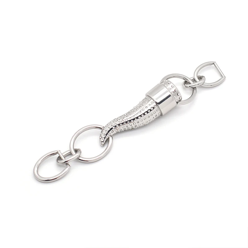 Cool Keychain 73mm Pepper Shape Diamond Metal Bag Charm Pendant for Bag Decoration