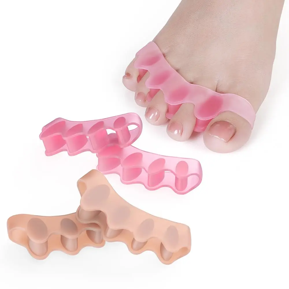 Silicone gel big toe straightener spacers pedicure hallux valgus bunion corrector toe spreaders spacers toe separators for feet