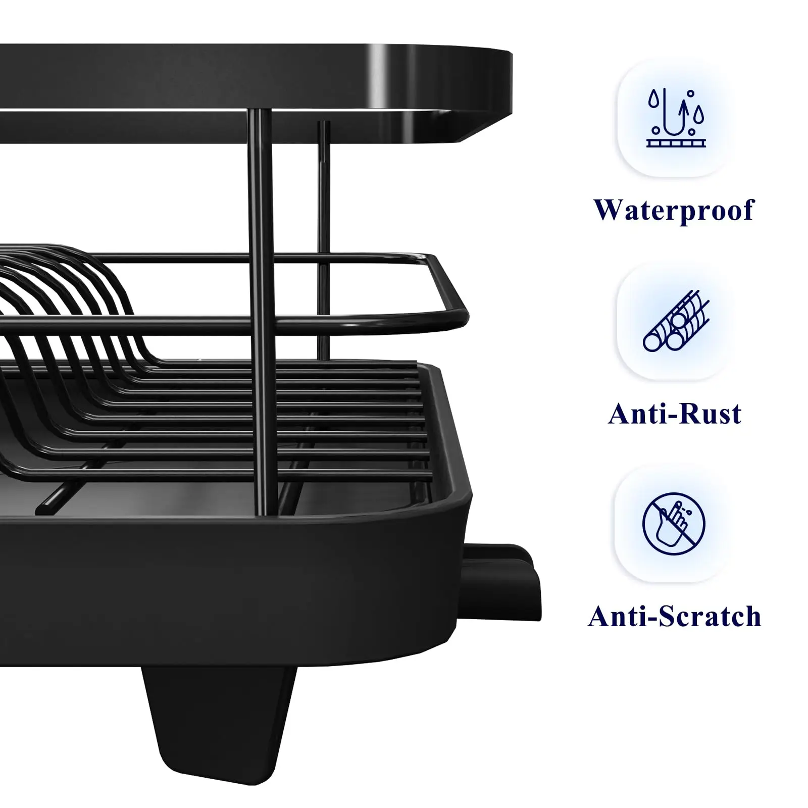 Functional Metal Dish Drying Rack Space-Saving Kitchen Organizer & Sink Storage Steel Design with OEM/ODM Welcome
