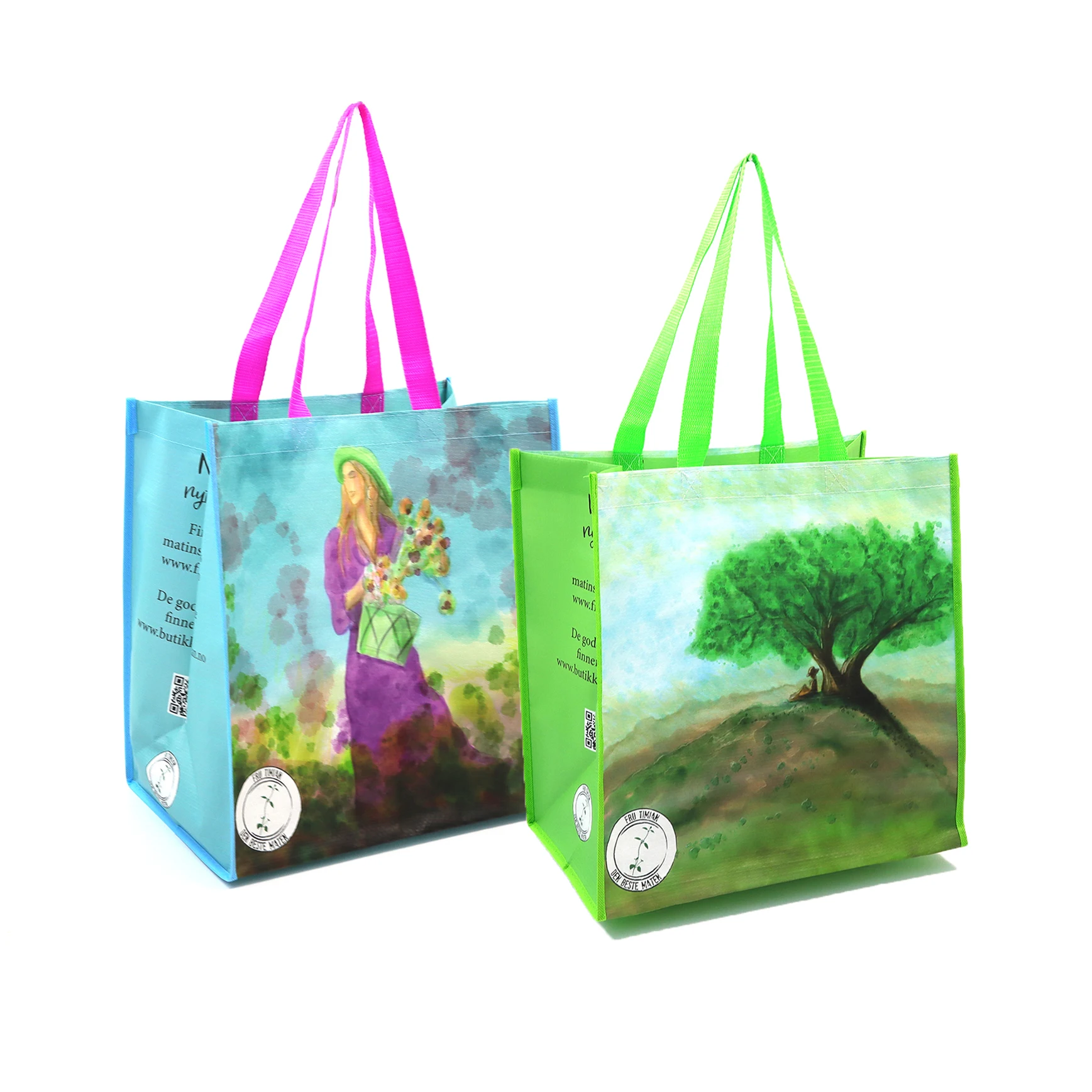 Custom Eco Vegetable And Fruit Shopping Supermarket Can Reuse Blue Hand-Held Wenzhou Non-Woven Fabric Bag