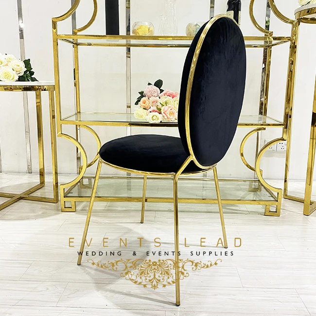 Элегантный стильный бархатный розовый обеденный стул с круглой спинкой и металлической рамой для свадьбы