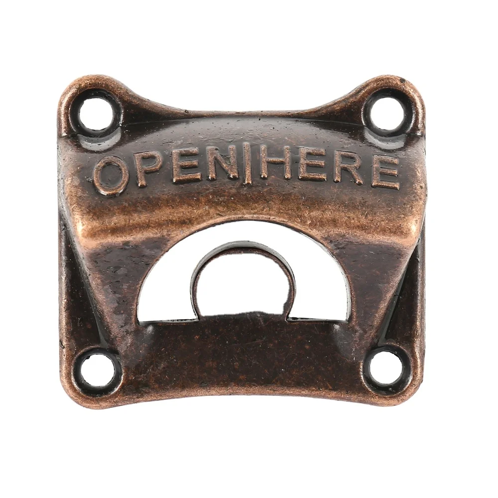 Vintage Bronze Wall Mounted Opener Wine For Beer Soda Glass Bottle Opener Kitchen accessories supplies Bar Gift Zinc Alloy