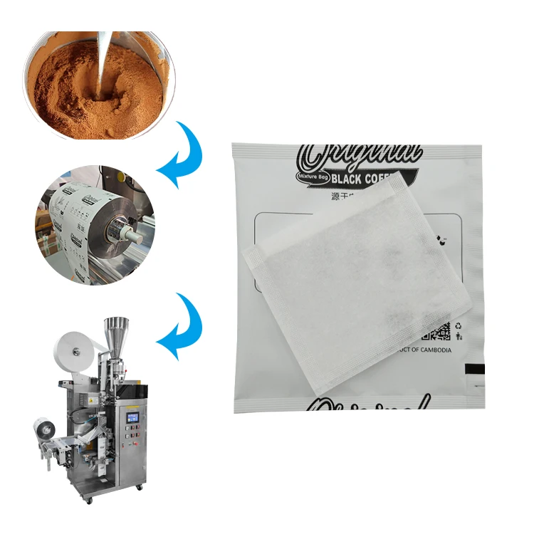 coffee aluminum foil laminated plastic roll film with chocolates milk powder sachet packing plastic film