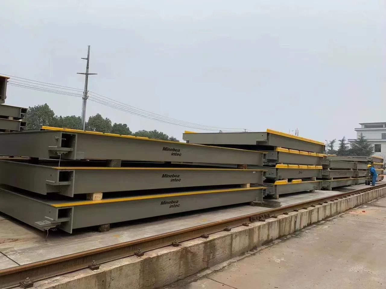 80t 3x18m Galvanized Concrete Heavy duty  Truck Scale Weighbridge Weighing Scale