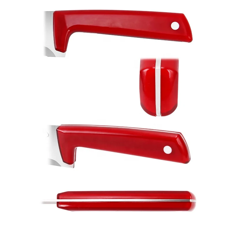 Top Fashion Red Burgundy Color 5 PCS Kitchen Knife Sets with Block