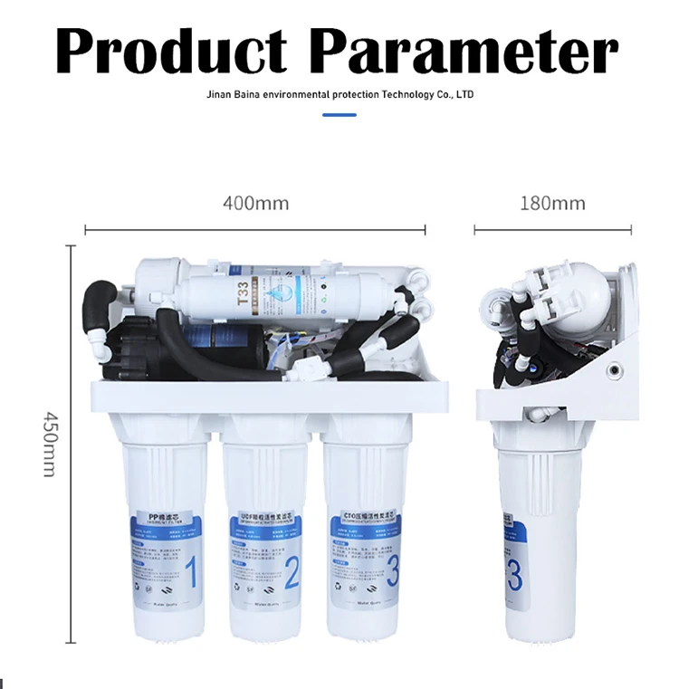 RO Drinking Water Filtration System with Remineralization Filter and UV Ultraviolet Filter 6 Stage Under Sink Reverse Osmosis