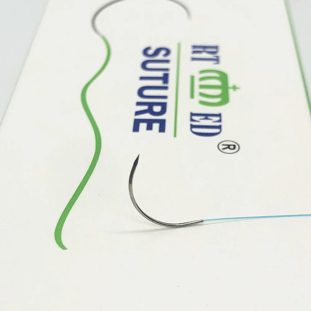 Disposable Medical suppliers Nonabsorbable sutures surgical needle with Soft Nylon thread