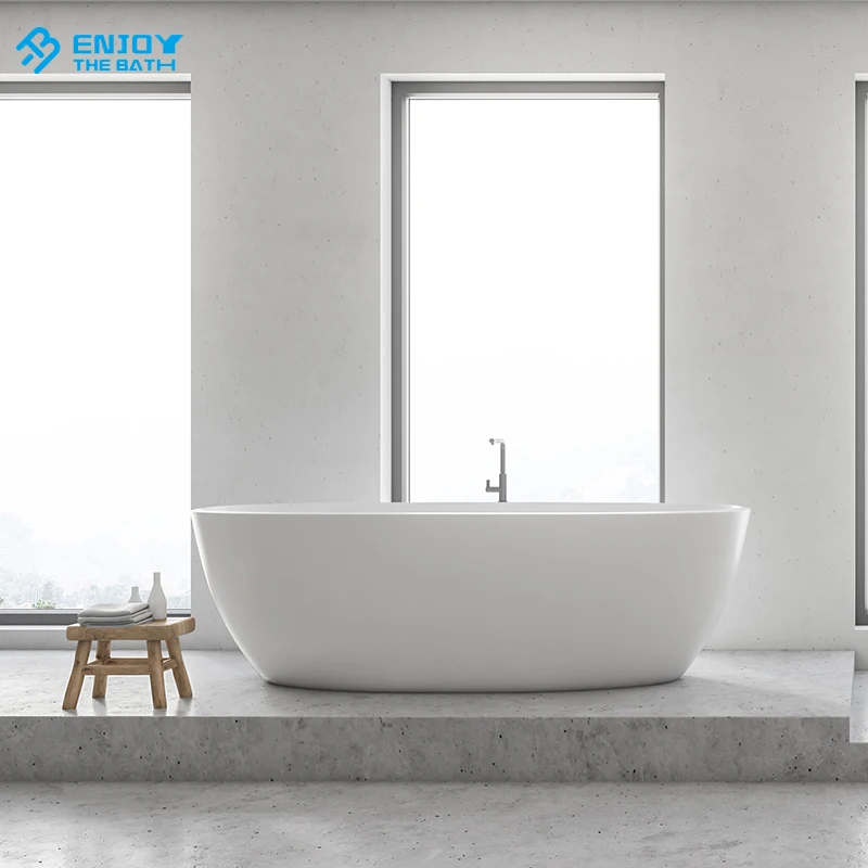 High quality artificial stone bathtubs factory wholesales freestanding bathtub