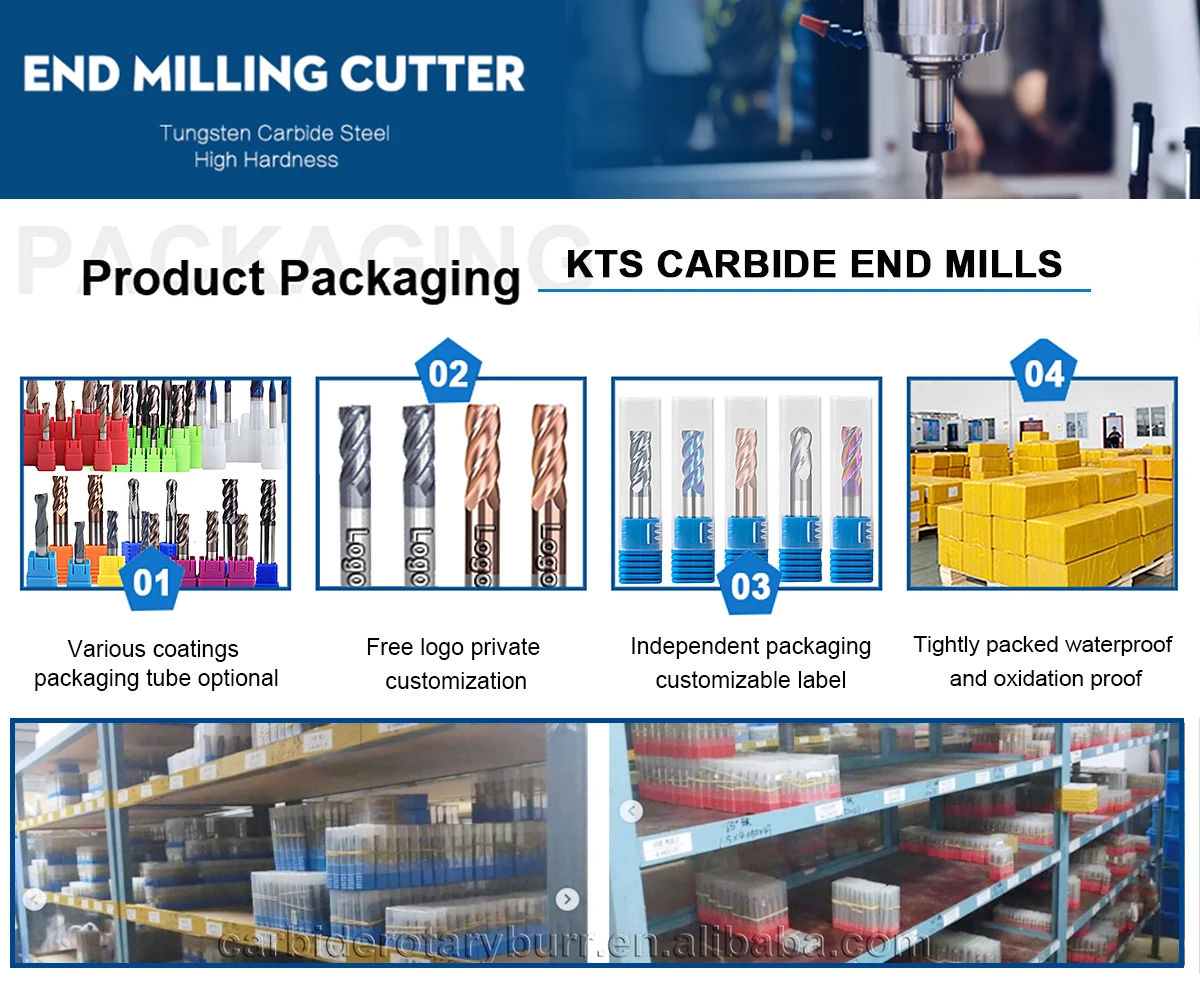 1 flute 2 flute 3 flute 4 flute 5flute end mills HRC45 HRC55 HRC65 HRC50 HRC60 HRC50 tungsten carbide milling cutter