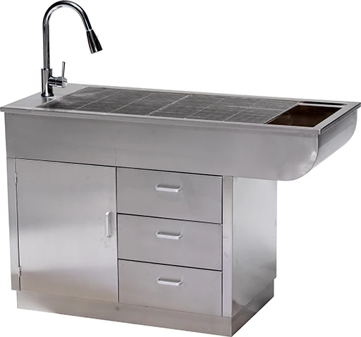 Veterinary Equipment Stainless Steel Disposal Wet Table Dry Table For Animal Hospital
