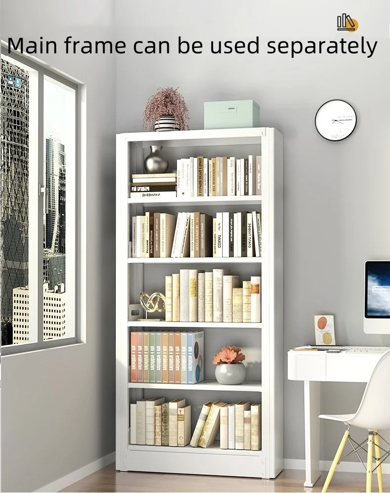 Modern Design steel Metal Book Shelves 5 Ladder Shelves Can Be Customized for School Library Home Office or Hospital Use