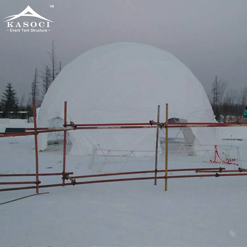 40 meters Clear PVC Membrane Structure Half Sphere Tent Geodesic Dome