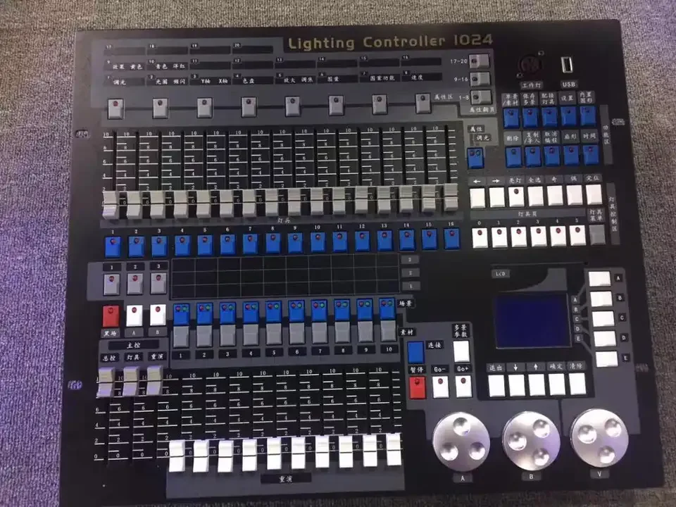 Dmx 1024 Stage Lighting Control Factory Stage Lights Console Lcd Display Mixer KING KONG 1024 Dmx Controller
