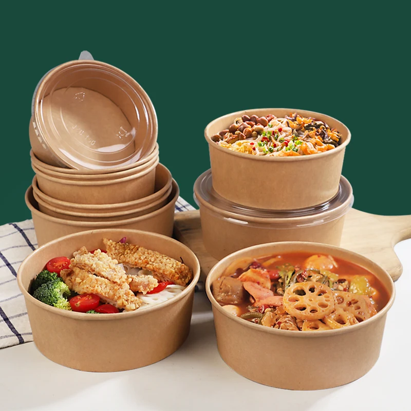 kraft paper soup container take away soup noodle containers kraft supplies soup cup paper food containers food paper bowl
