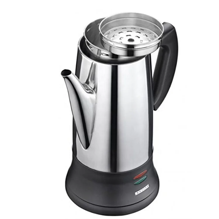 Cookmate лидер продаж все 12 чашек Электрический Перколятор Кофеварка из нержавеющей стали быстрого приготовления винтажный Нолик 110 В/220 В