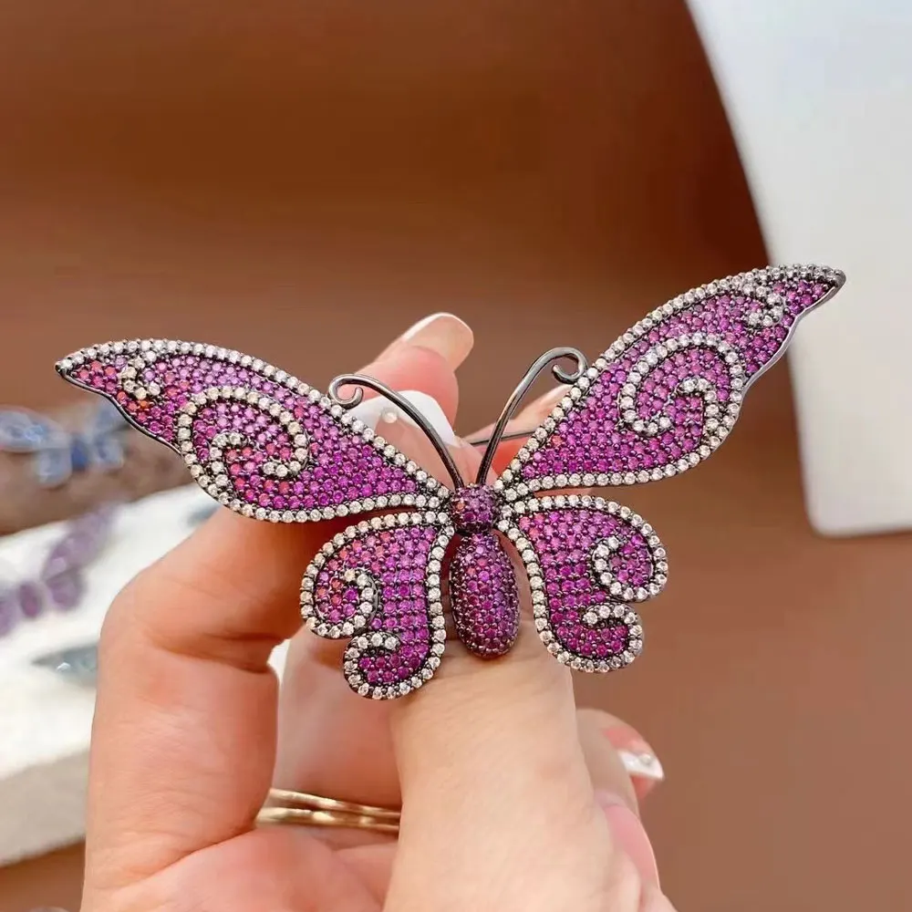 Роскошные высококачественные ювелирные изделия вечернее платье бабочка брошь женская вечеринка Свадебные украшения Аксессуары
