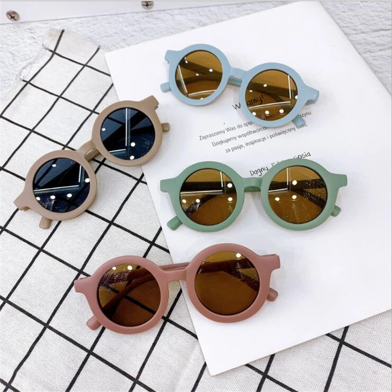 Kids Sunglasses Cartoon Bear Shape Girls Boy Children Sun Glasses Round Street Beat Eyeglasses Cute Baby Shades Eyewears