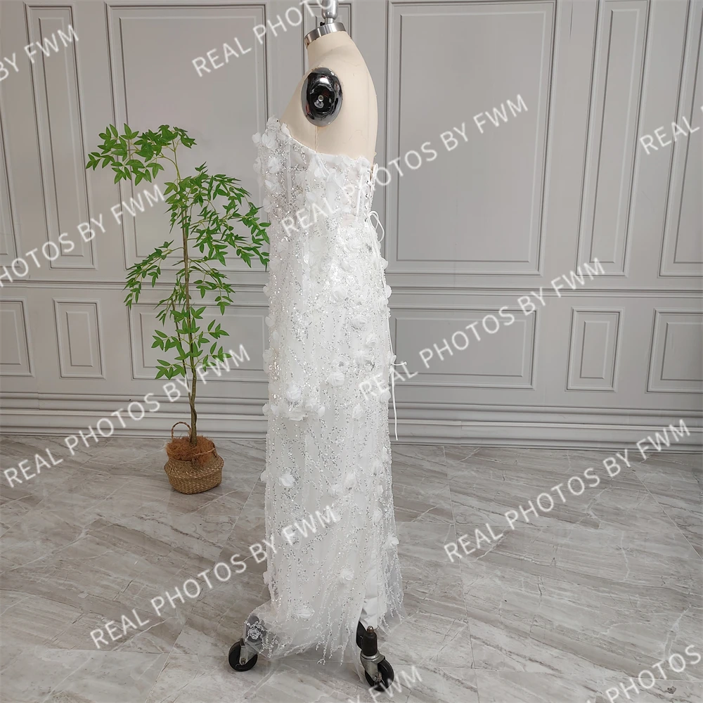 100% Real Photos High Quality Off Shoulder Beaded Lace Wedding Dress Women Elegant Floor Length Bride Engagement Party Gown 2025