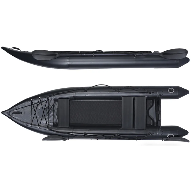 Wholesale Inflatable 4m Drop Stitch Kayak 2 Person Fishing Canoe with Durable PVC Hull