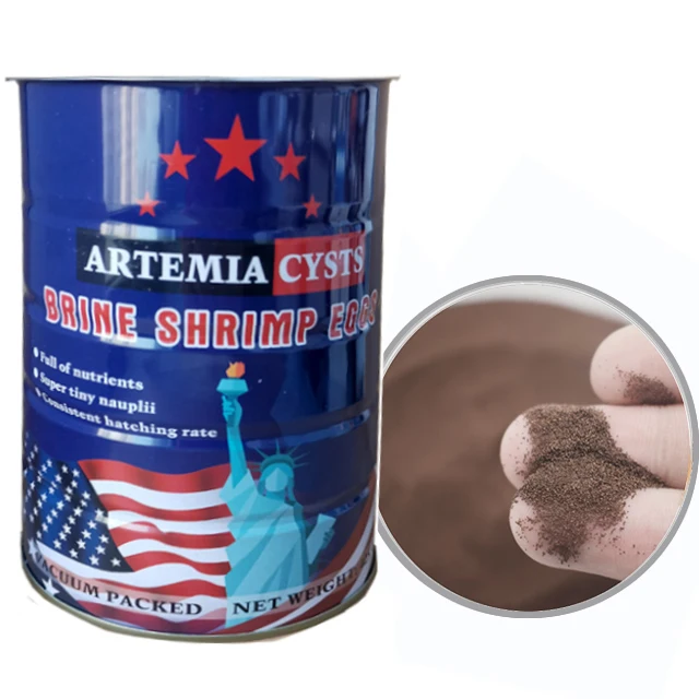 High hatchability 90% Artemia Cysts brine shrimp eggs China factory wholesale for prawns and fish juveniles