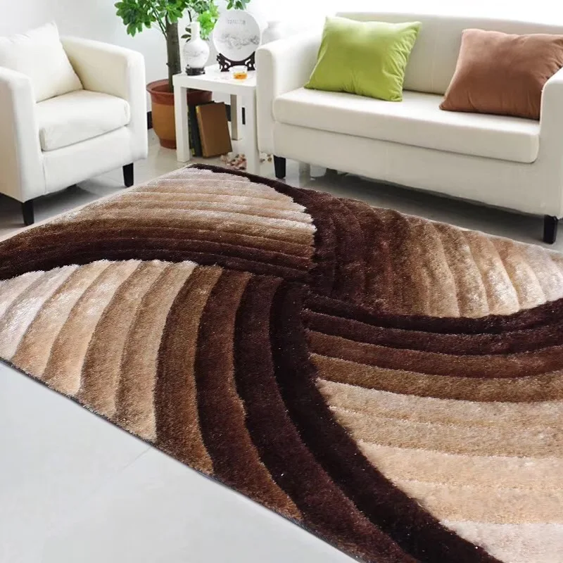 
3D polyester stretch cotton shaggy home rug for living room area 