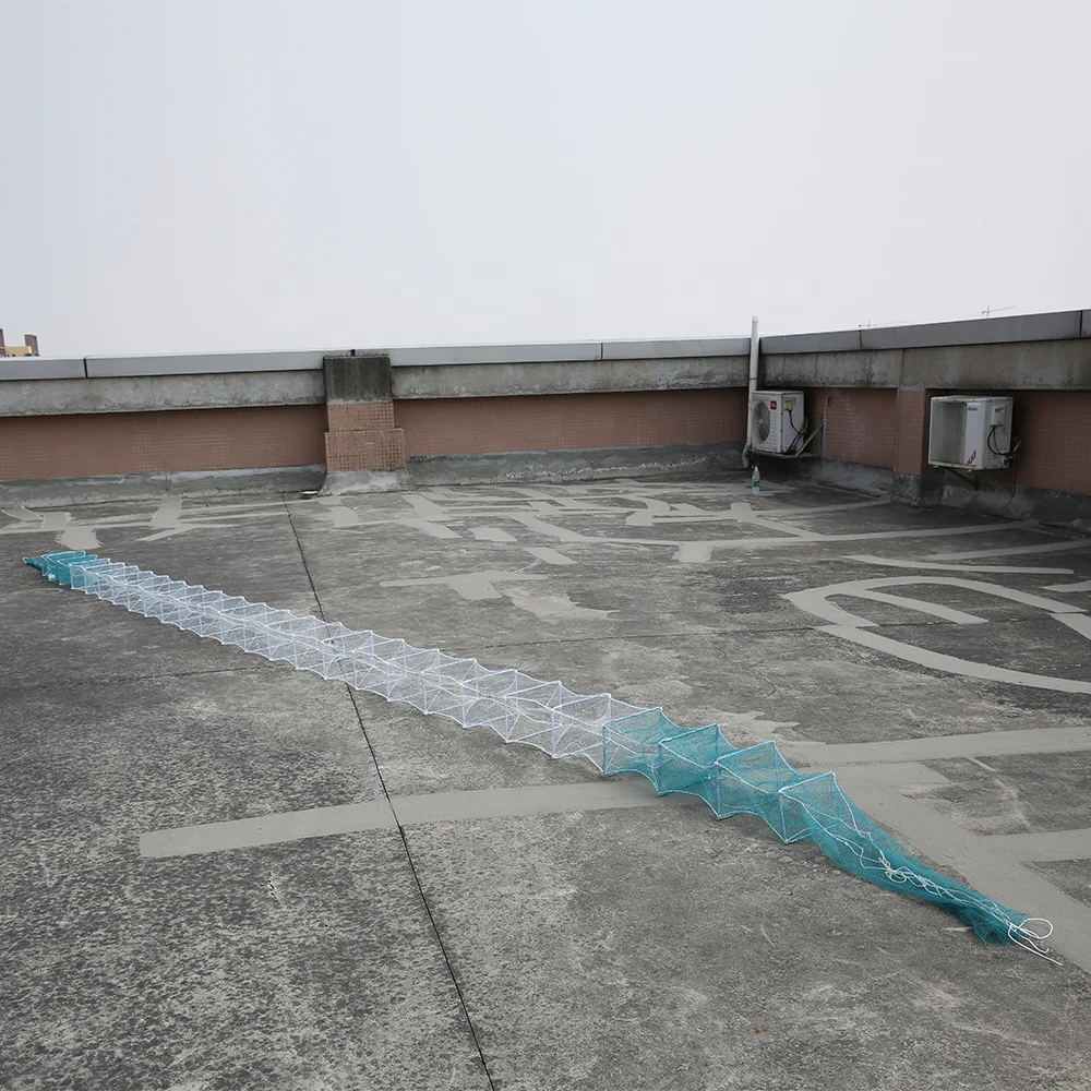 Кастинговая сеть из зеленого полиэтилена жаберная длинная рыболовная клетка ловушка для всех видов рыб 21 см * 32 27 оправ (Bubu Naga)