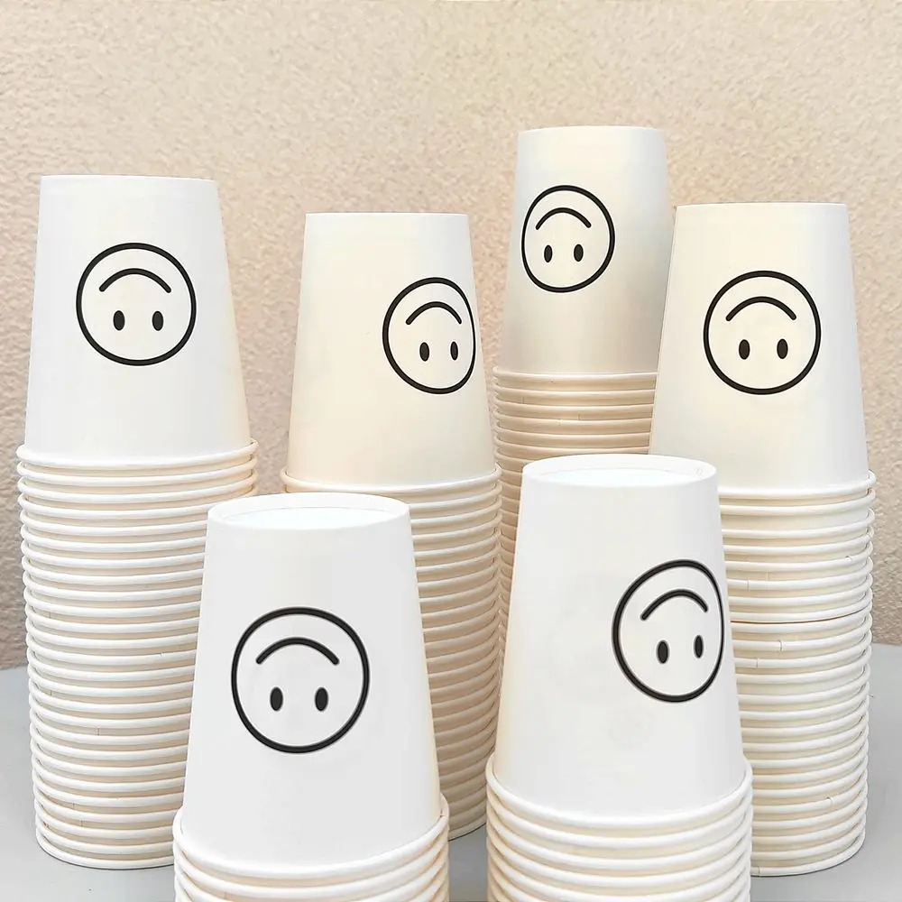 8oz 12oz biodegradable paper cup for custom printing disposable single wall coffee paper cup