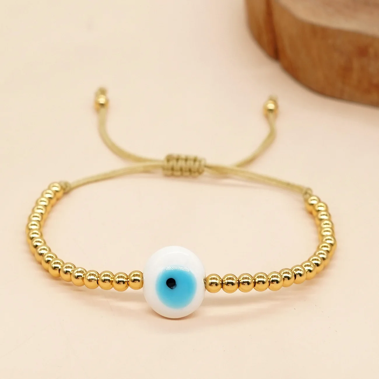 Handmade Braided Rope Lucky Glaze String Bracelet EvilEye Bead Bracelets for Women Bring You Lucky Adjustable size