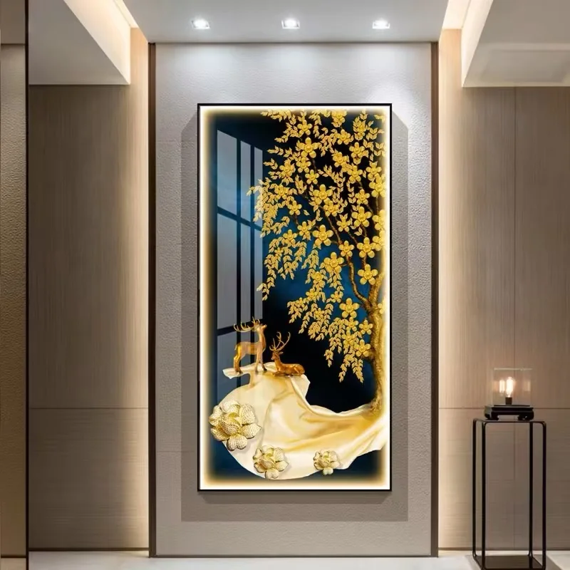 Wall Art Pictures Porcelain For Abstract Hanging Decorative Picture Led Artwork Living Room Decoration Home Decor Painting