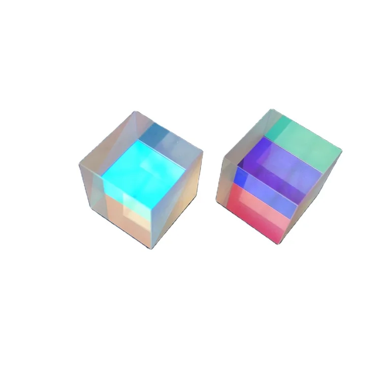 
5mm 8 10 15 20 25 mm trichroic X-Cube Prism RGB Dispersion Prism for Teaching of Optics Photo Effects and Decoration 