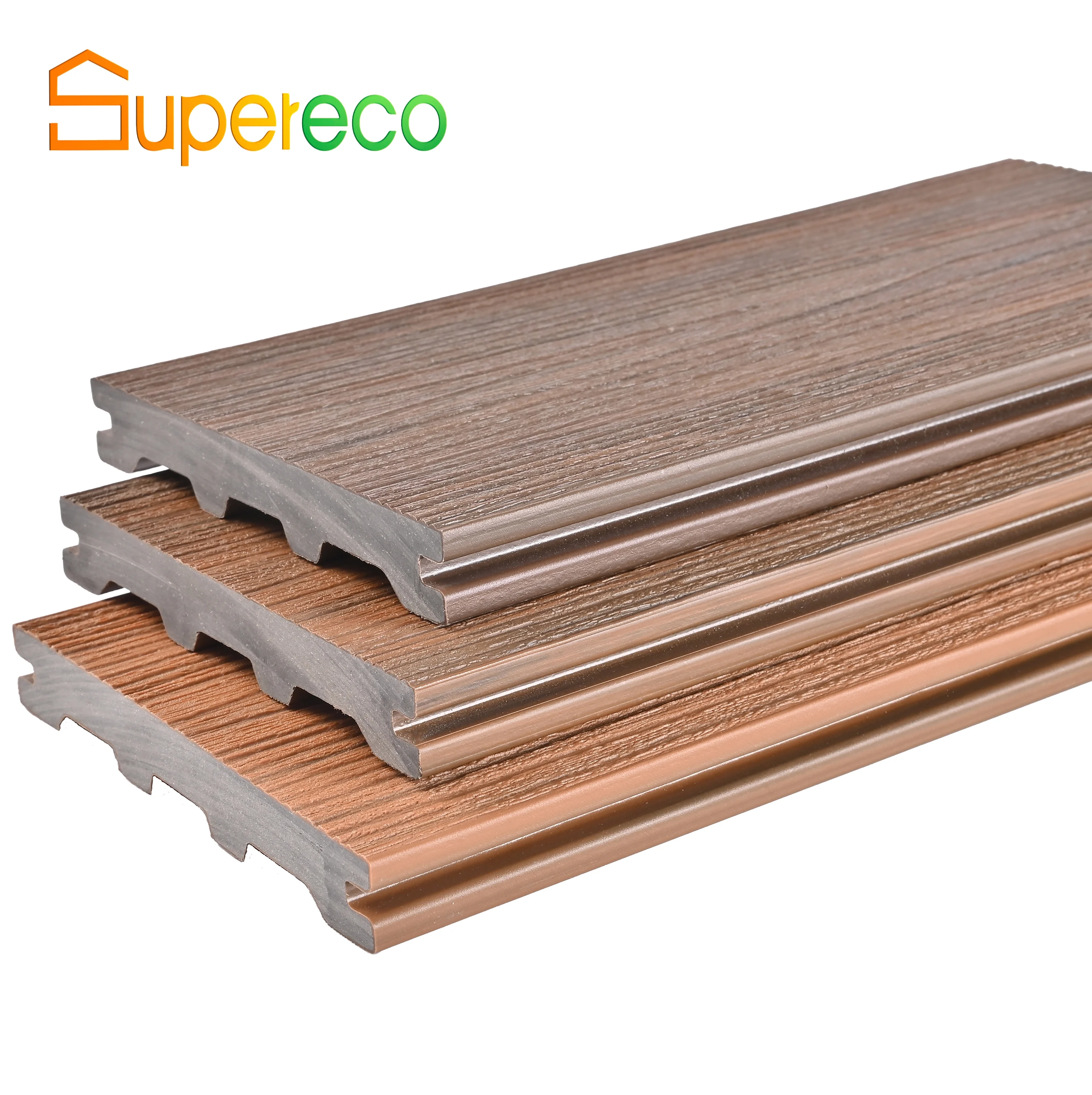 Garden Composite Flooring Wood Grain Plastic Cheap Artificial Synthetic WPC Outdoor Flooring