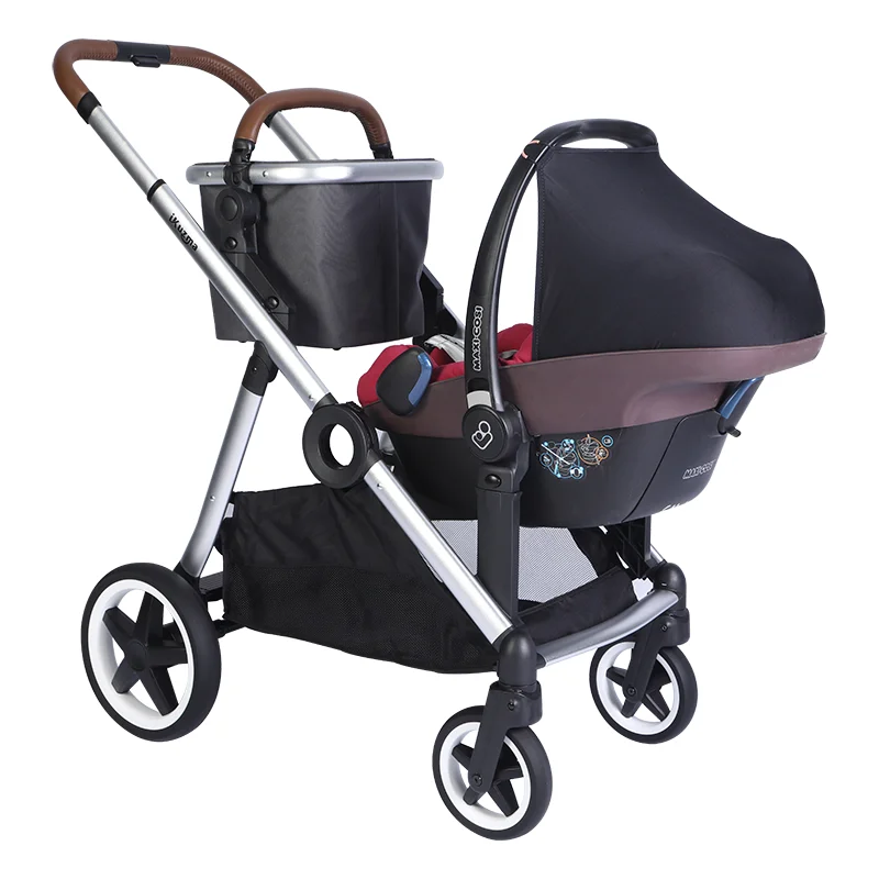 Good Quality Cheap Customizable European Luxury Travel System 360 Degrees Foldable Baby Car Buggy Strollers Set  3 In 1 Pram