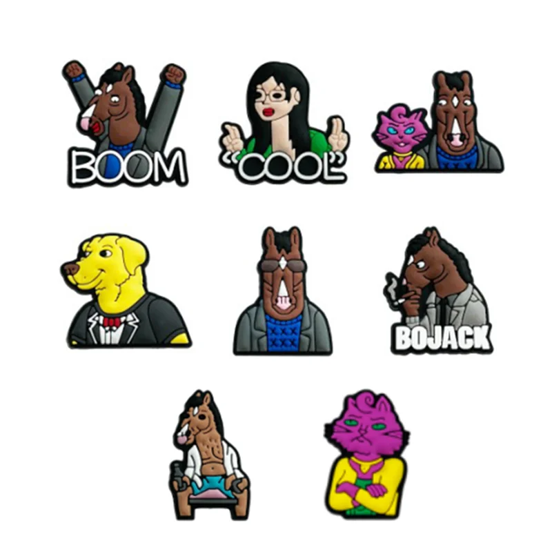 Hot Sale Rubber Croc Charms Designer Clog Shoes Charms For Sandal Shoe Decoration Ma nan Bojack Party Gift