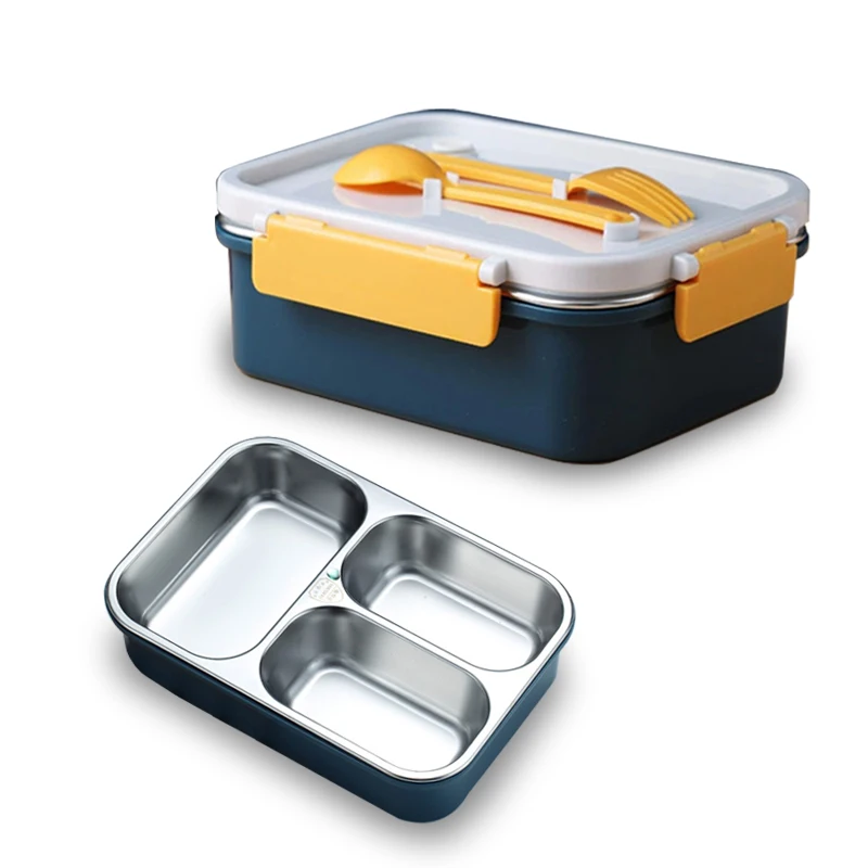 Food heating box kid tiffin lunch box bento box stainless steel leak proof food containers in bulk